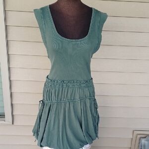 Anthropologie Daily Practice, Ribbed, Bubble Hem Mini Dress, Size M